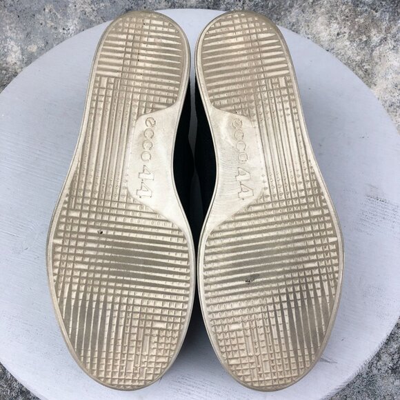 Ecco Men's Size 44 (US 10) Cathum Black Leather Lace-Up Casual Leisure Sneakers - Picture 9 of 13